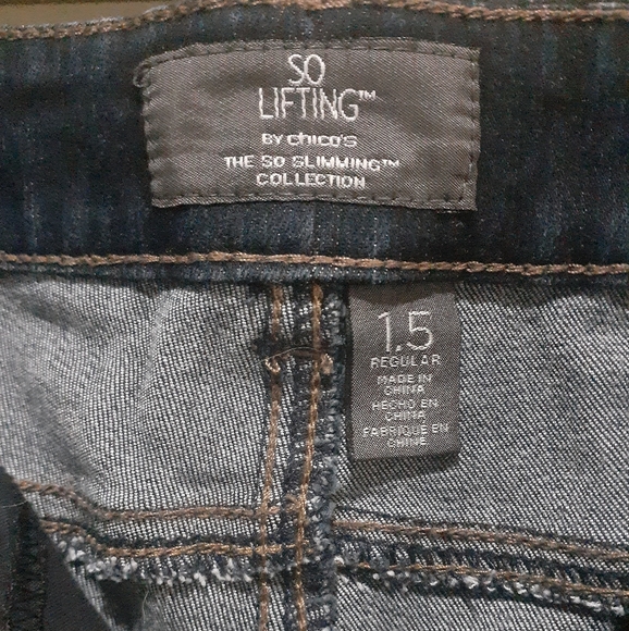 Chico's Women's So Lifting Jeans Dark Blue Wash Size 10 - Picture 9 of 9